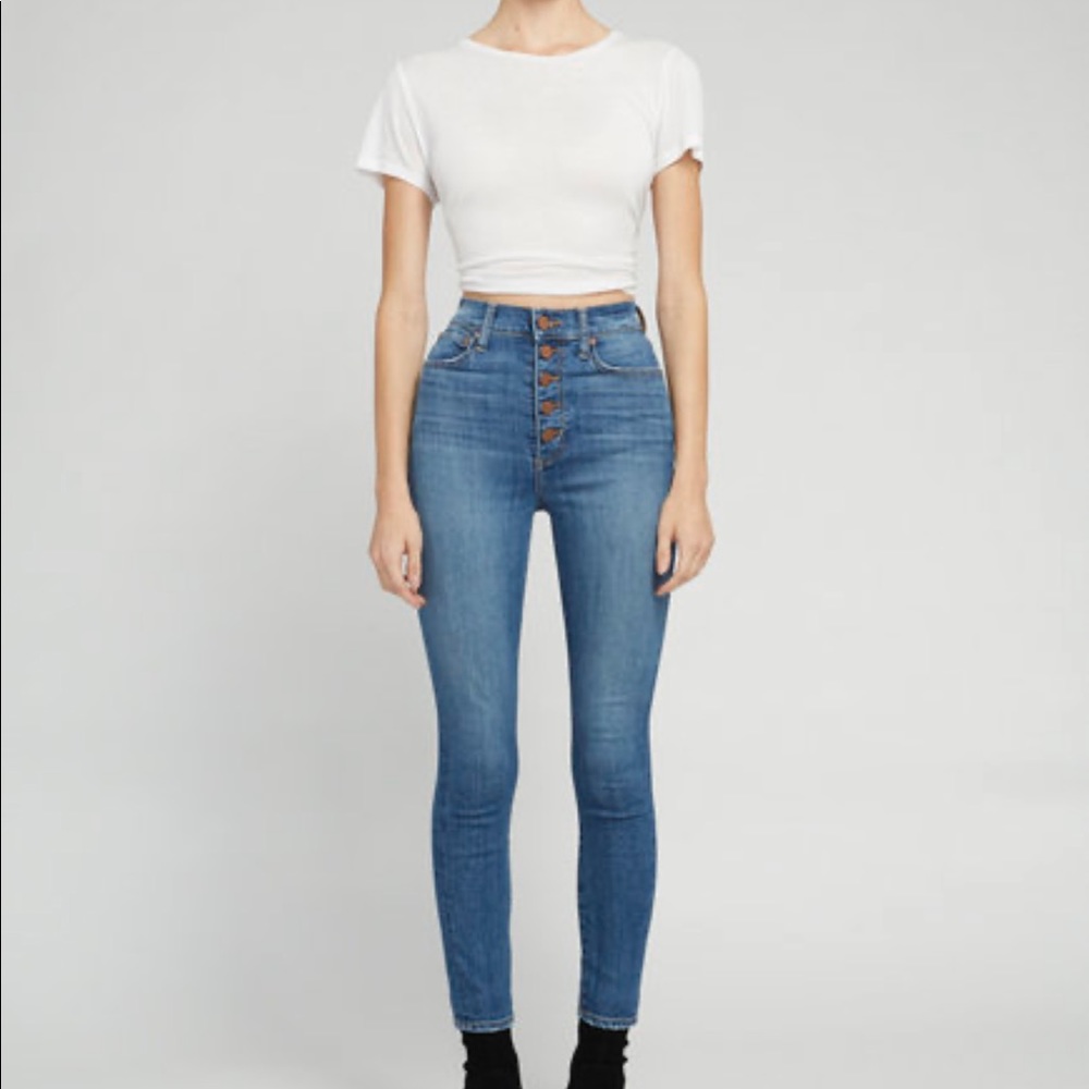 Alice + Olivia High Rise Skinny Jean. Never wear